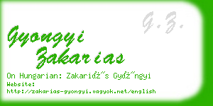 gyongyi zakarias business card